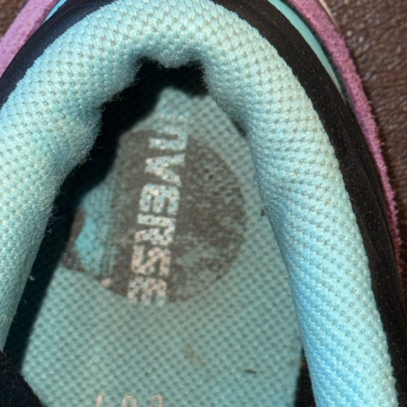 Converse Men’s Chuck Taylor Black, Purple, and Teal Leather Sneakers - Picture 8 of 12